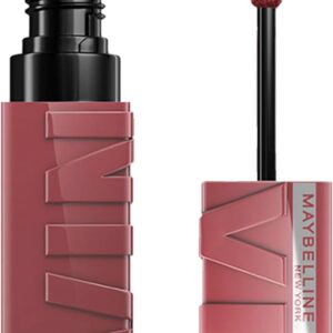 Maybelline NY SuperStay Vinyl Ink Batom Líquido, Longa Duração, Acabamento Vinil Espelhado e Efeito Gloss, Brilho Instantâneo, Conforto para os Lábios, Fórmula Vegana, Cor Witty 4,2ml