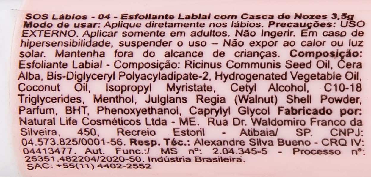 Top Beauty Sos Lábios Esfoliante Labial 3 5Gr Top Beauty - Imagem 3