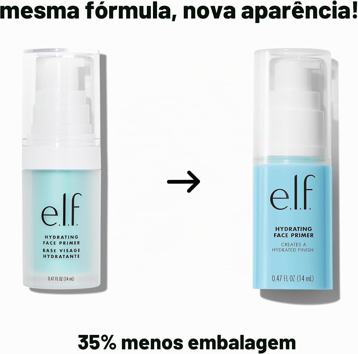 e.l.f. Primer hidratante facial, primer de maquiagem para pele impecável, lisa e maquiagem de longa duração, preenche poros e linhas finas, vegano e livre de crueldade, pequeno - Imagem 3