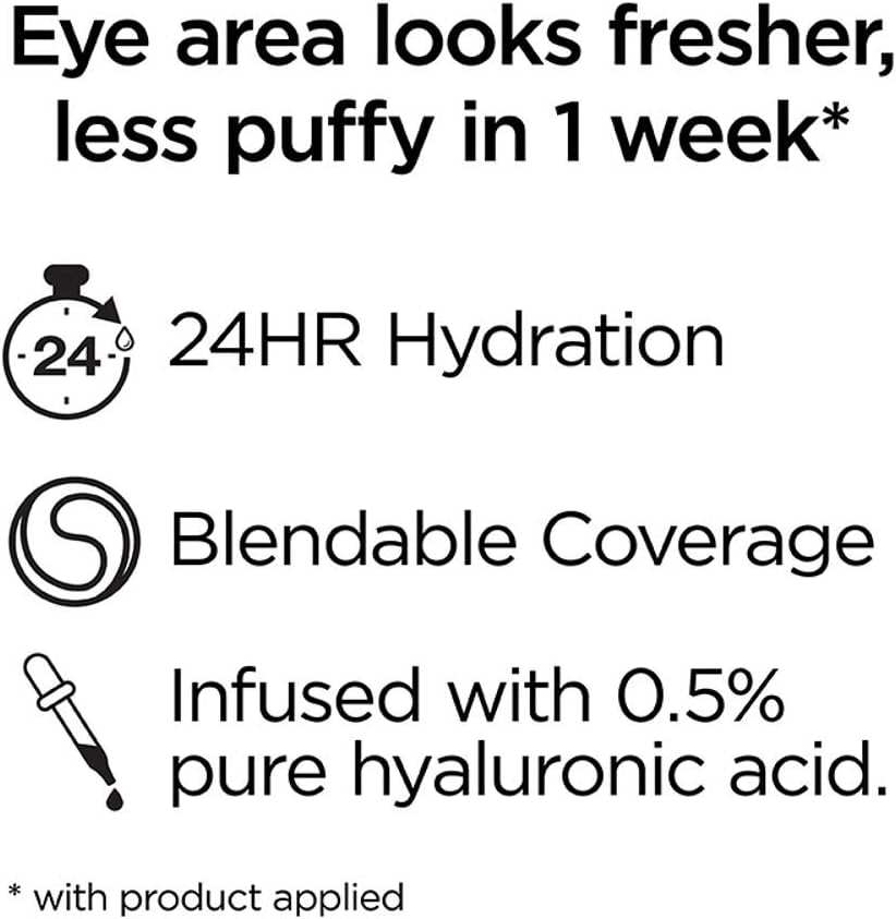 L'Oreal Paris True Match Creme para os olhos em um corretivo, 0,5% de ácido hialurônico, Fair C1-2, 11,8 ml - Imagem 3