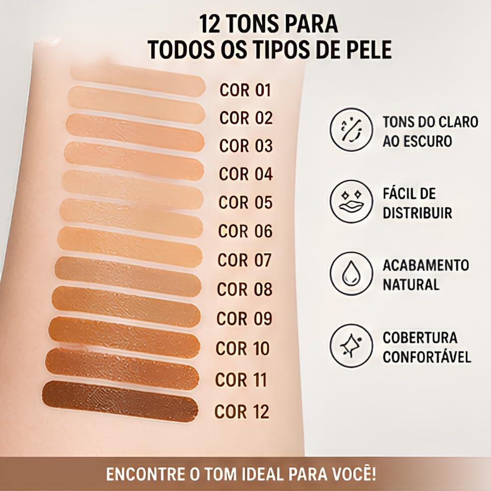 Base Stick 3 em 1, Base, Corretivo e Contorno, Acabamento Soft Matte, 7g, Resistente à Água, Longa Duração - Maquiagem (04, Padrão) - Imagem 4