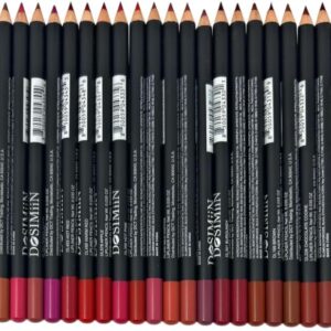 Conjunto de lápis delineador labial, maquiagem labial altamente pigmentada, de longa duração, profundo e rico em cores, melhora o volume dos lábios, lápis de madeira de 16 cm de comprimento
