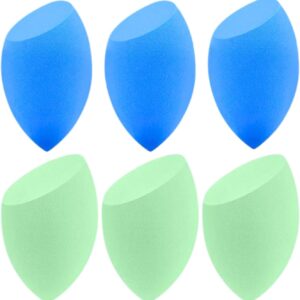 Kit 6 Esponjas de Maquiagem Facial Blender Formato Gota Macia