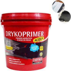 Primer Acqua Dryko Asfáltico Base D'Água para Manta Asfáltica - Galão 3,600 litros