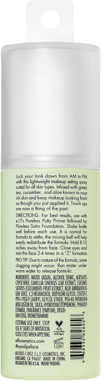 e.l.f. Stay All Night Spray de configuração de maquiagem microfina, hidratante e refrescante para uso de 16 horas, vegano e livre de crueldade, 2,7 Fl Oz - Imagem 4