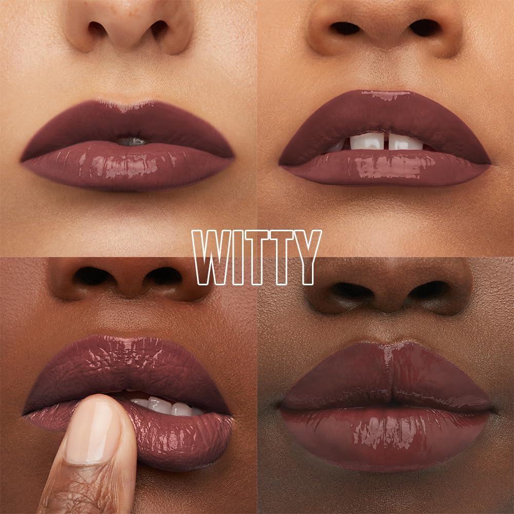 Maybelline NY SuperStay Vinyl Ink Batom Líquido, Longa Duração, Acabamento Vinil Espelhado e Efeito Gloss, Brilho Instantâneo, Conforto para os Lábios, Fórmula Vegana, Cor Witty 4,2ml - Imagem 6