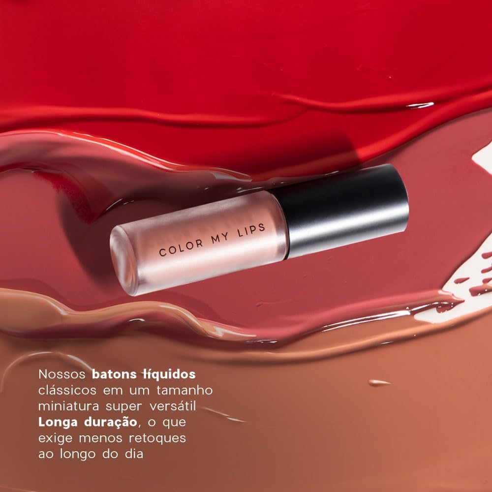 Océane-Mini Batom Líquido Nude Matte - Color My Lips Naked Océane Edition 1g - Imagem 5