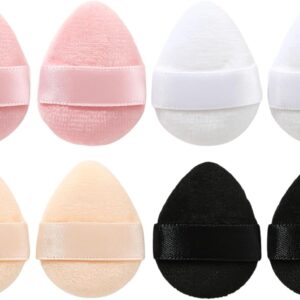Kit 8 Mini Esponjas de Veludo para Maquiagem e Acabamento Preciso | Formato Drop para Olhos, Nariz e Detalhes | Toque Aveludado, Alta Fixação, Zero Resíduos