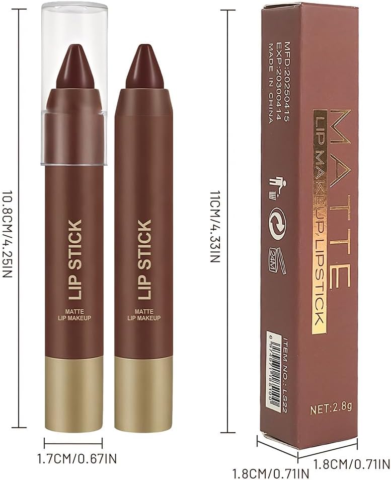 BINGBRUSH Combo de delineador labial e batom 2 em 1, lápis labial à prova d'água de longa duração, à prova de manchas, maquiagem labial feminina pigmentada Hign (02#Blush Whisper) - Imagem 7