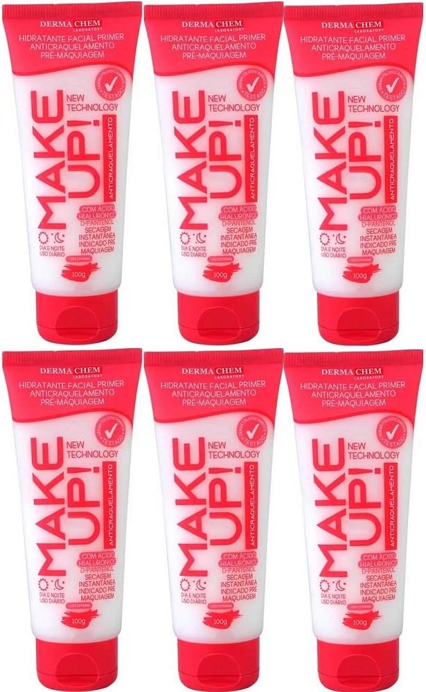 Kit 6 Hidratante Facial Primer Pre-maquiagem Make Up 100g