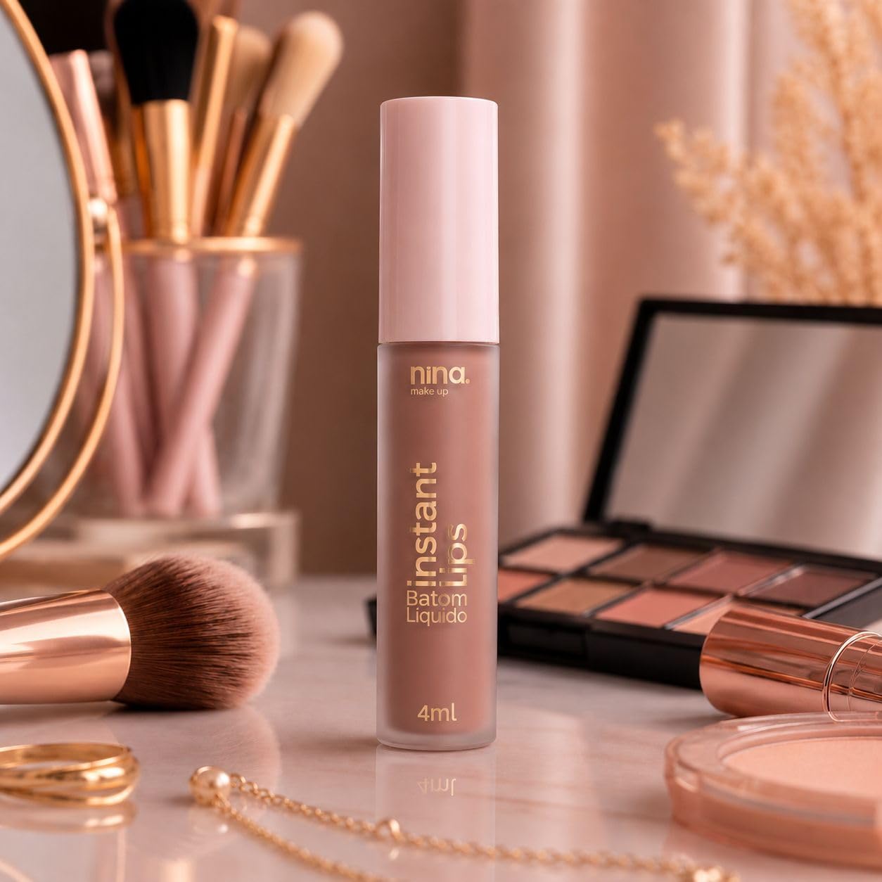 BATOM LÍQUIDO LIPS INSTANT NINA MAKE UP BRIDE - Imagem 3