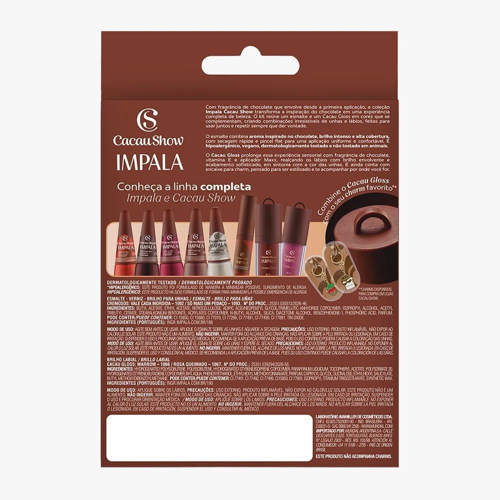 Kit Cacau Show Impala com Esmalte e Gloss Labial - Imagem 4