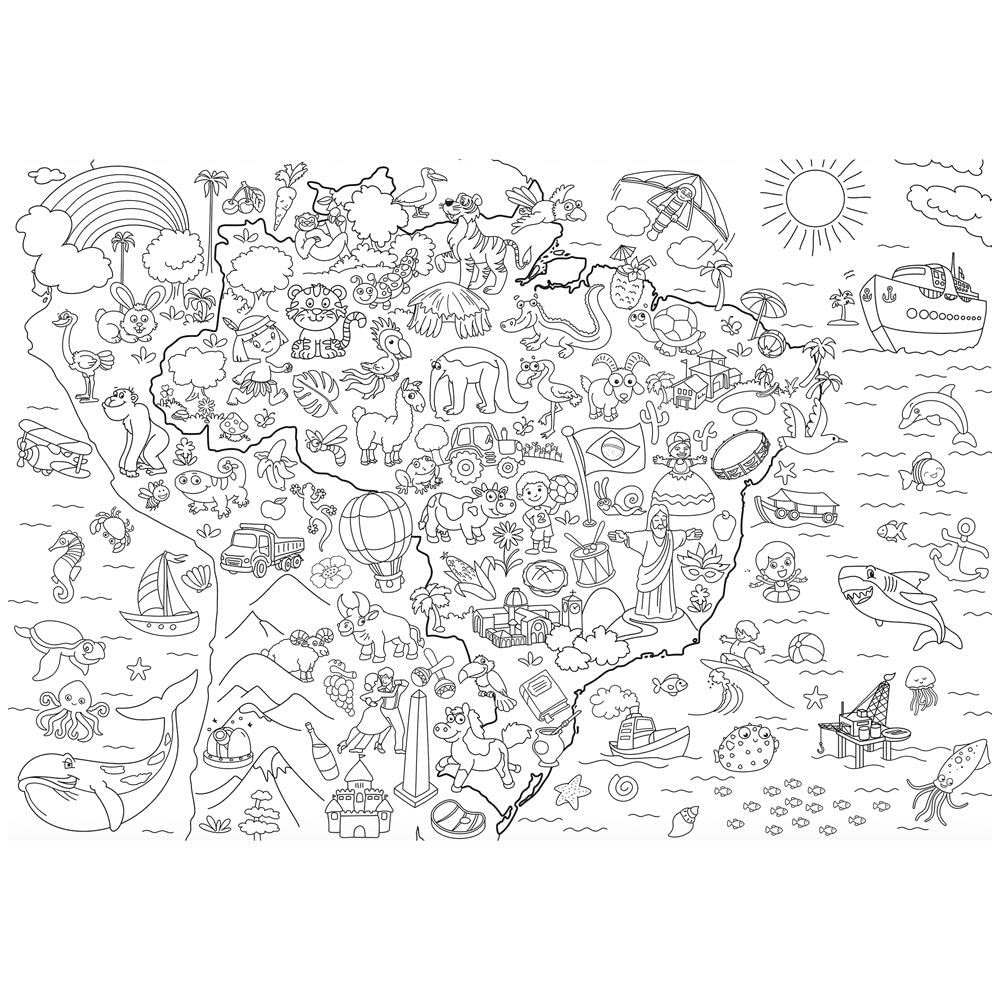 Livro-Tapete para Colorir: Brasil - Imagem 4