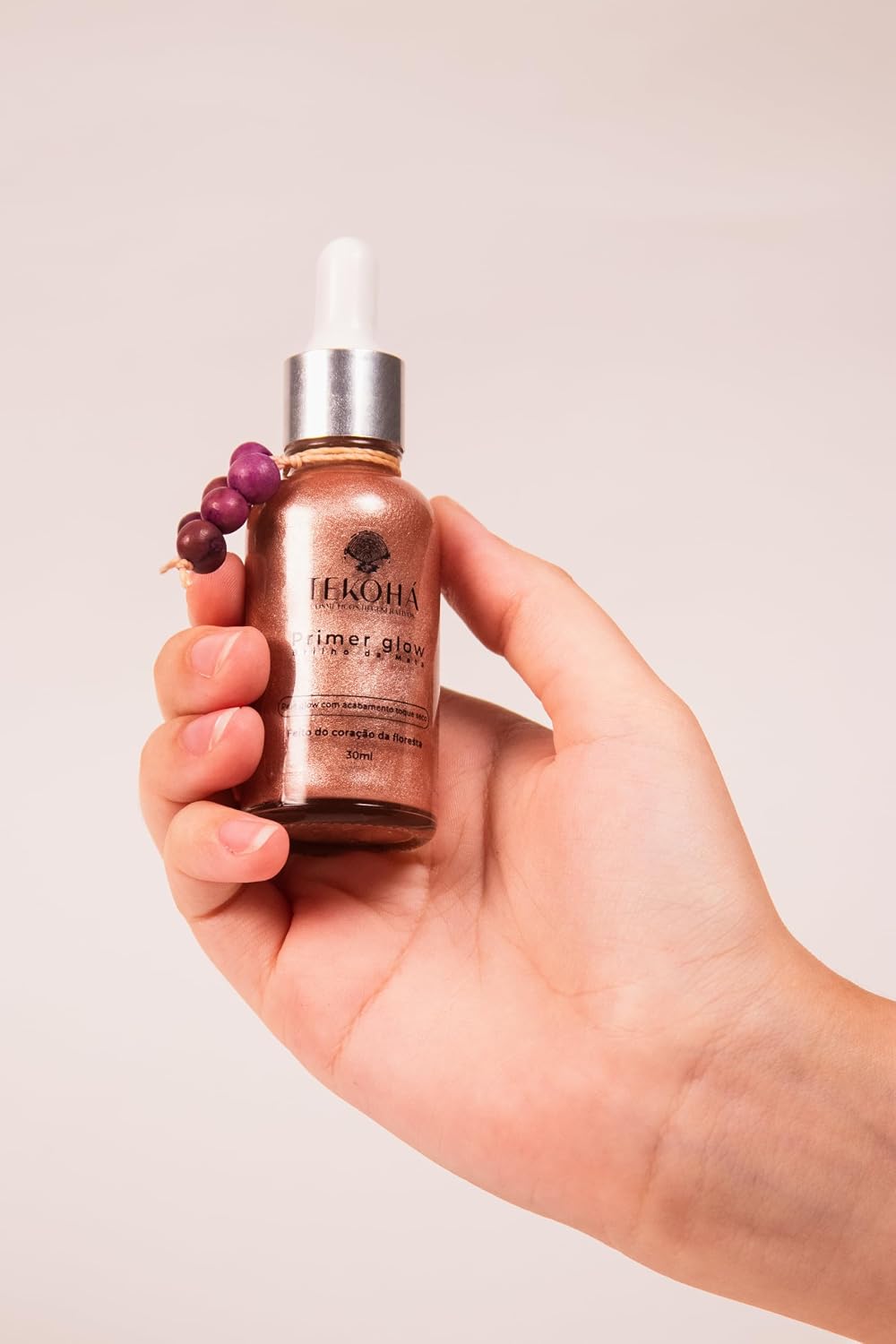 Primer Iluminador Facial Vegano Tekohá 30ml – Sérum Pré-Make Efeito Glow com Açaí, Vitamina E, Antioxidante, Disfarce de Poros e Alta Fixação. - Imagem 7
