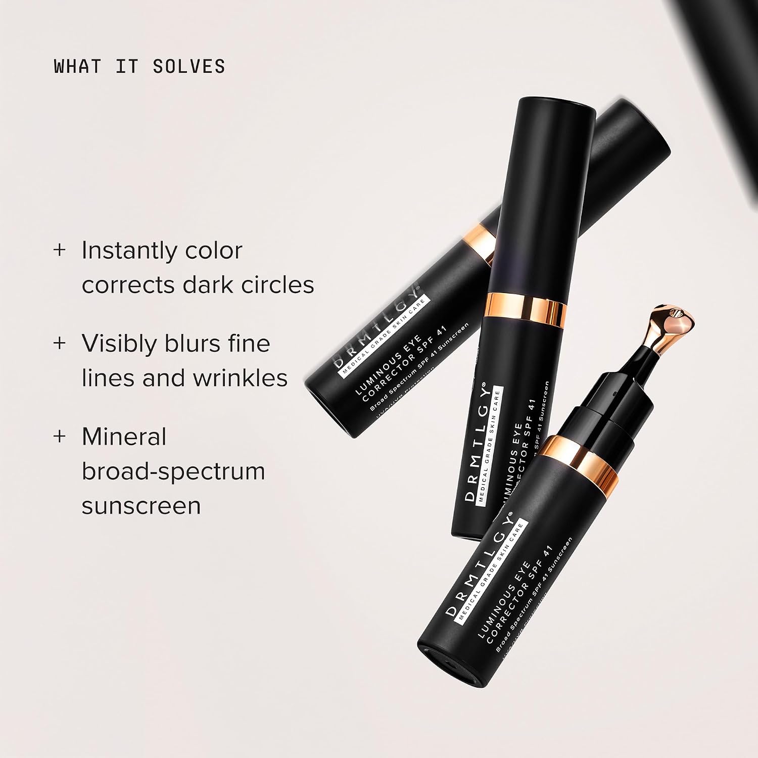 DRMTLGY Corretor De Olhos Luminoso Fps 41, Corretor De Cor Para Olheiras, Creme Antienvelhecimento Com Cor Para Os Olhos, Sérum Hidratante Para Os Olhos Com Subtom Pêssego, Elegível Para Fsa/Hsa, Br - Imagem 2