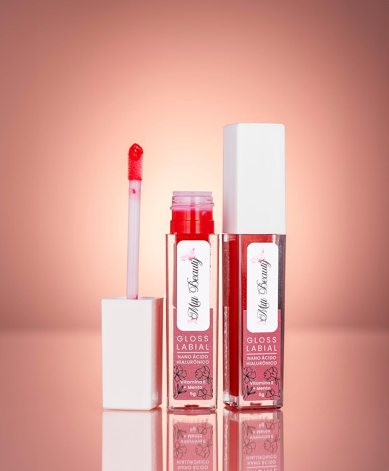 Gloss Labial 5g Com Nano Ácido Hialurônico, Vitamina e Menta Refrescante - Hidratação, Nutrição, Brilho Labial Suave, Vegano, Livre de Parabenos, Cruelty-Free, Textura Confortável, Nanotecnologia - Miti Beauty - Imagem 6