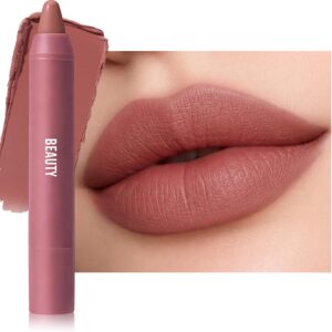 Erinde Delineador labial fosco para mulheres, lápis de delineador labial natural nude, batom neutro, lipliner à prova d'água de longa duração, vegano e livre de crueldade, E03 Dusty Rose Nude