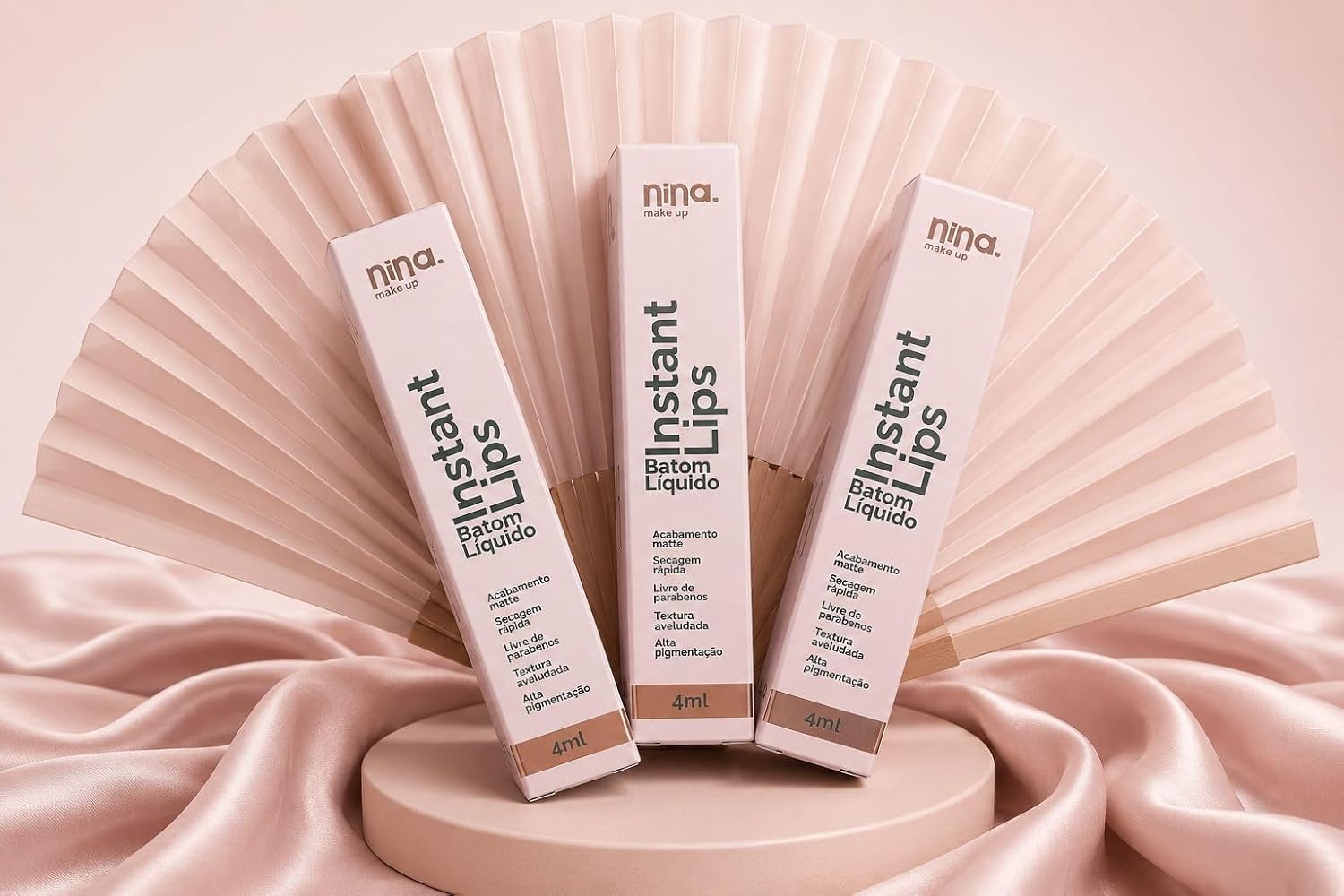 BATOM LÍQUIDO LIPS INSTANT NINA MAKE UP BRIDE - Imagem 4
