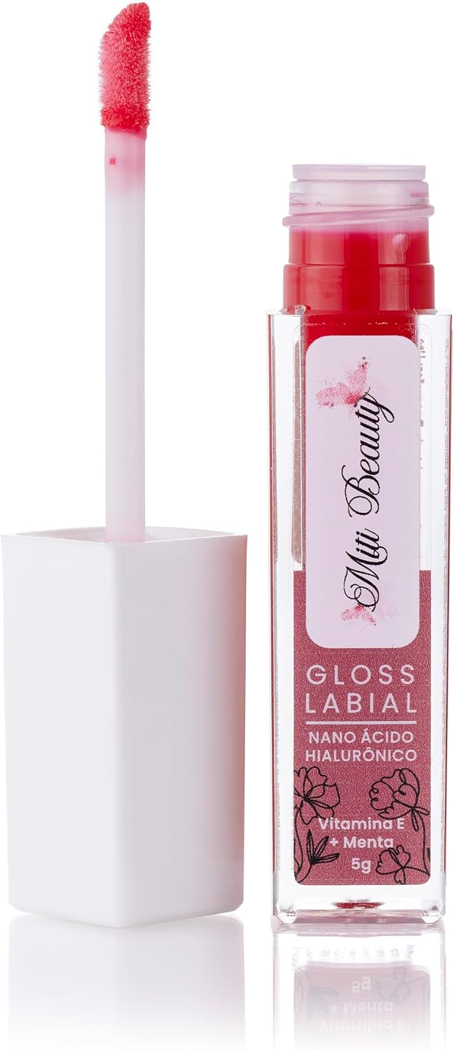 Gloss Labial 5g Com Nano Ácido Hialurônico, Vitamina e Menta Refrescante - Hidratação, Nutrição, Brilho Labial Suave, Vegano, Livre de Parabenos, Cruelty-Free, Textura Confortável, Nanotecnologia - Miti Beauty - Imagem 7