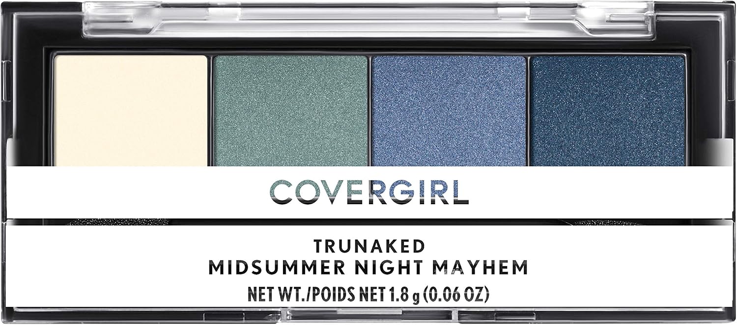 COVERGIRL COVERGIRL Trunaked Quad Eyeshadow Palette, Night Mayhem, Midsummer Night Mayhem, 0.06 Ounce