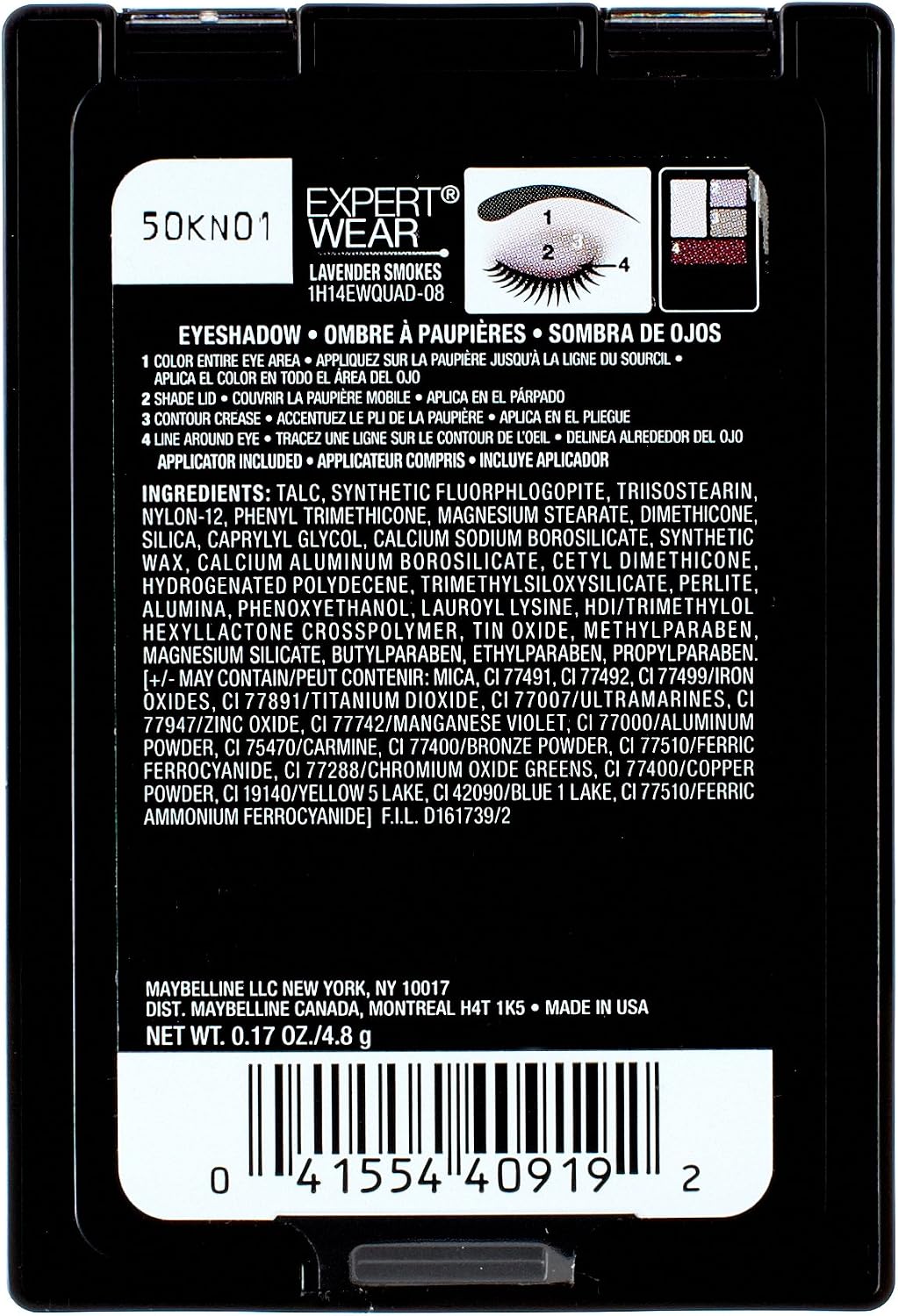 Maybelline New York Expert Wear Eyeshadow Quads, Autumn Coppers, 0.17 Ounce - Imagem 2