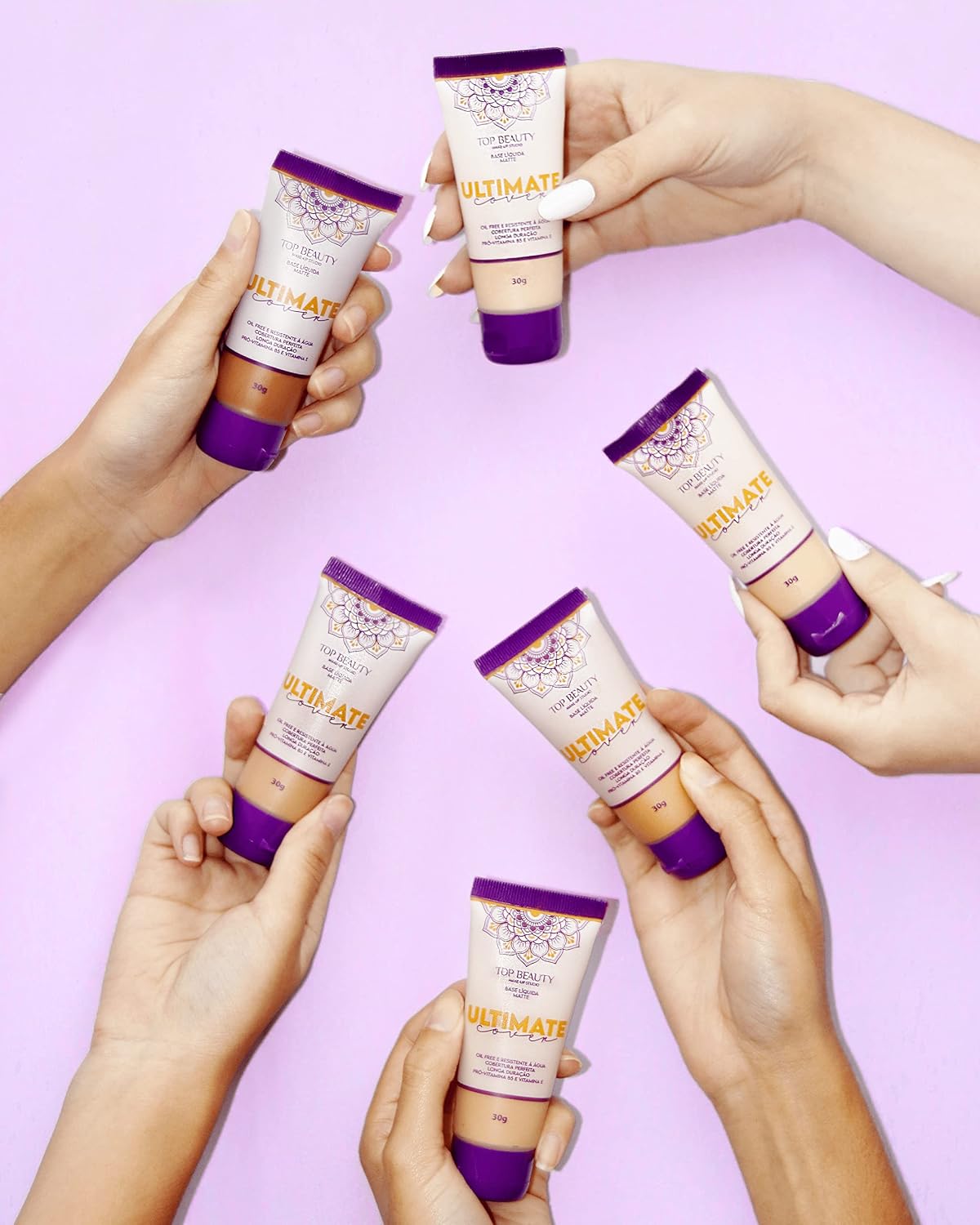 BASE LIQUIDA TOP BEAUTY ULTIMATE COVER COR 03 - Imagem 5