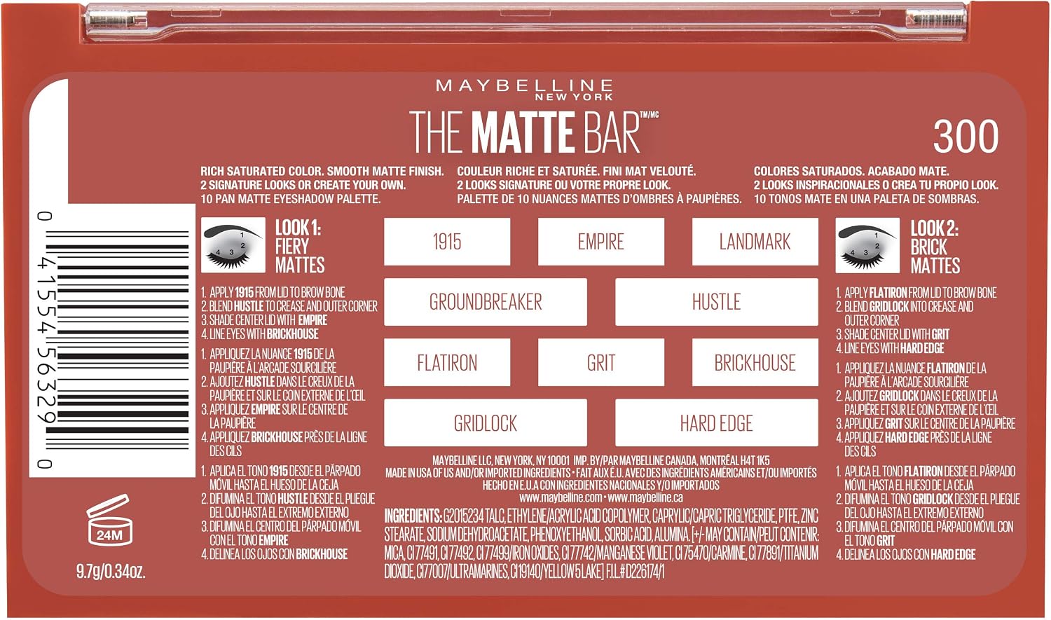 Maybelline The Matte Bar Eyeshadow Palette Makeup, 0.34 Ounce - Imagem 3