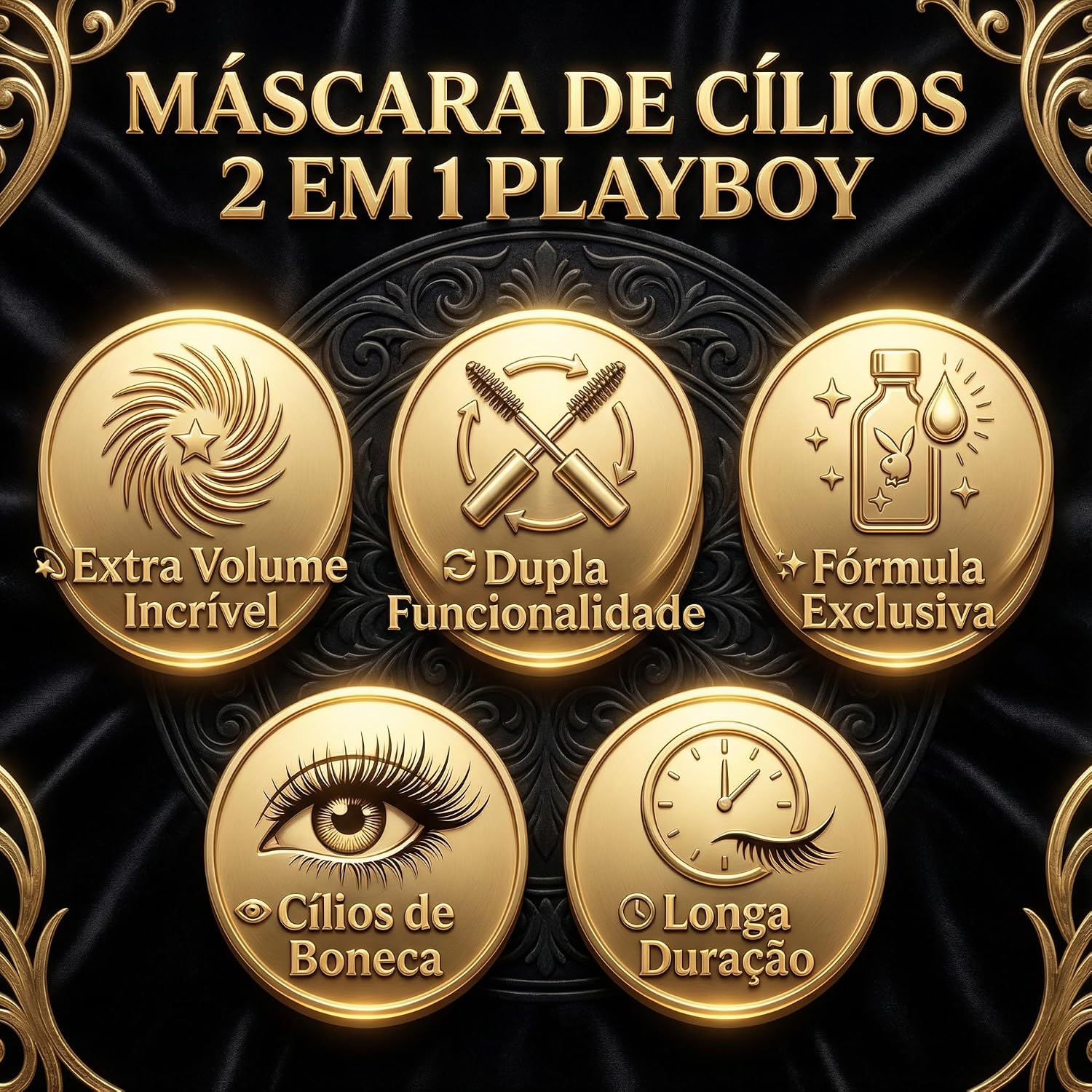 Máscara de Cílios Playboy 2 em 1 Extra Volume Hb84599 - Rímel para Volume e Definição de Longa Duração - Imagem 6