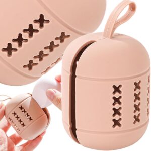 Case Para Esponja de Maquiagem em Silicone Flexível com Alça Ideal para guardar Esponja Em forma De Ovo