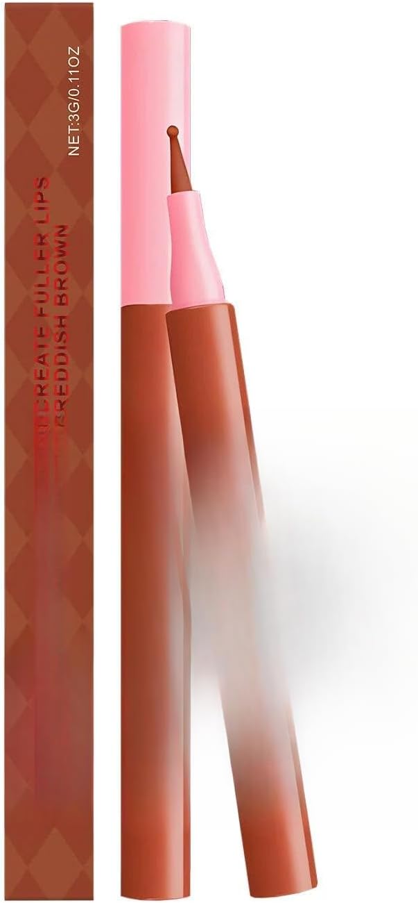 Lápis Labial Marrom Claro À Prova De Smudge, rosa - Imagem 9
