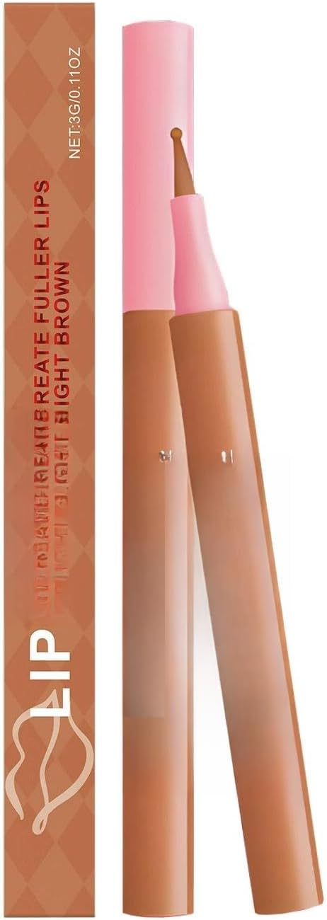 Lápis Labial Marrom Claro À Prova De Smudge, rosa - Imagem 4