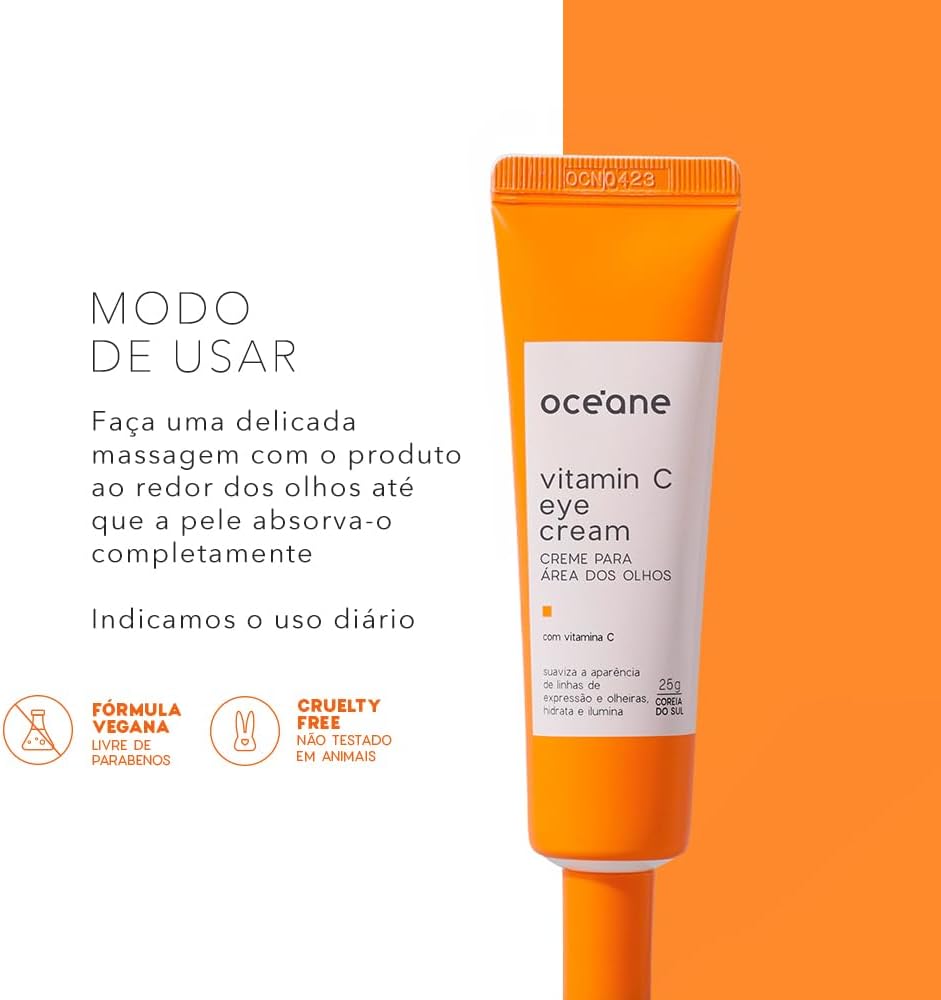 Océane Creme para Área Dos Olhos com Vitamina C - Vitamin C Eye Cream 25g - Imagem 5