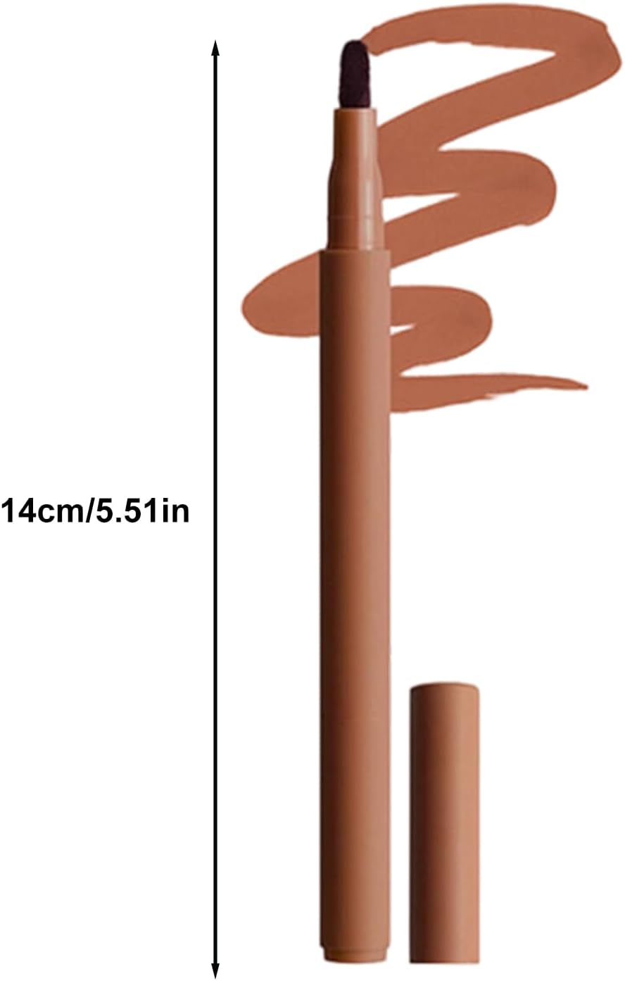 Lápis de contorno labial fosco, uso para linhas nítidas e contorno labial vibrante, maquiagem profissional, aparência longa, lápis de contorno de - Imagem 3