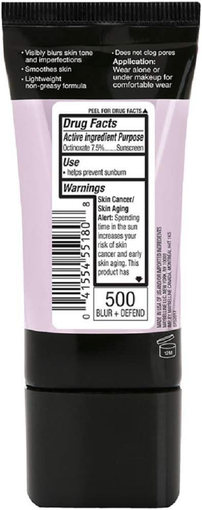 Maybelline Facestudio Master Prime Primer Makeup, Blur + Pore Minimize, 1 fl. oz. - Imagem 2