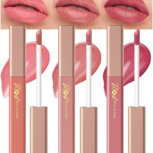 Conjunto de lápis delineador labial, acabamento fosco impermeável, pacote com 3, longa duração