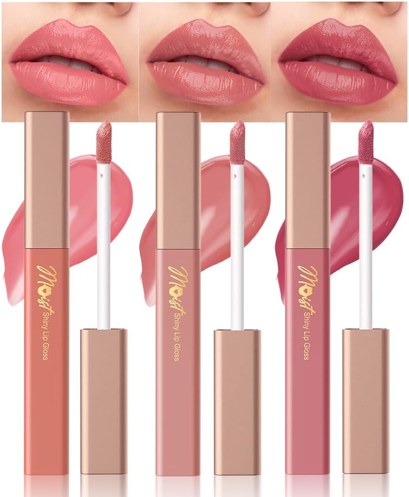 Conjunto de lápis delineador labial, acabamento fosco impermeável, pacote com 3, longa duração