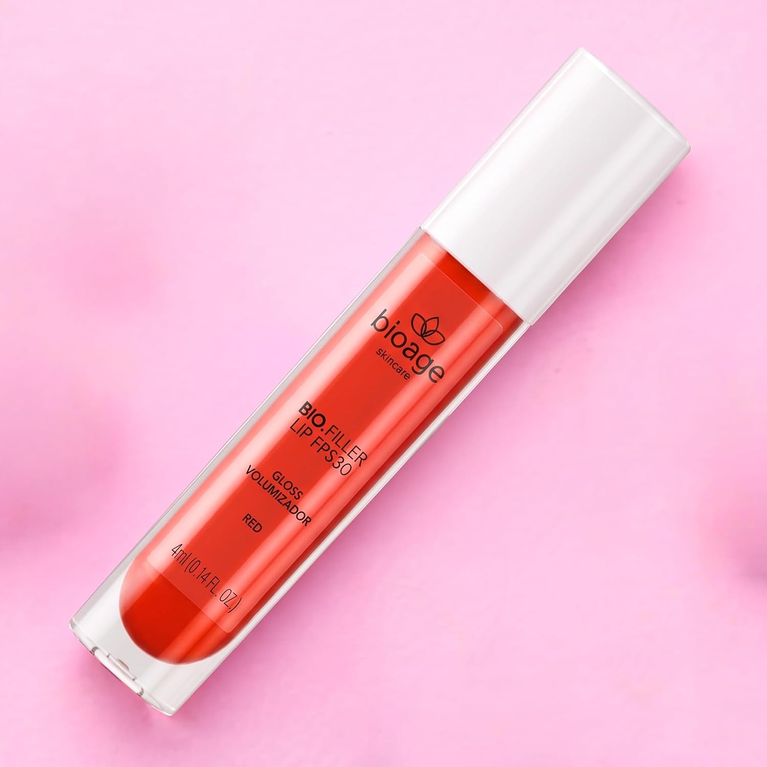 Bioage Gloss Labial Bio-Filler Lip FPS 30 Cor Red com Nutrição Biotecnológica e Efeito Volumizador - Imagem 7