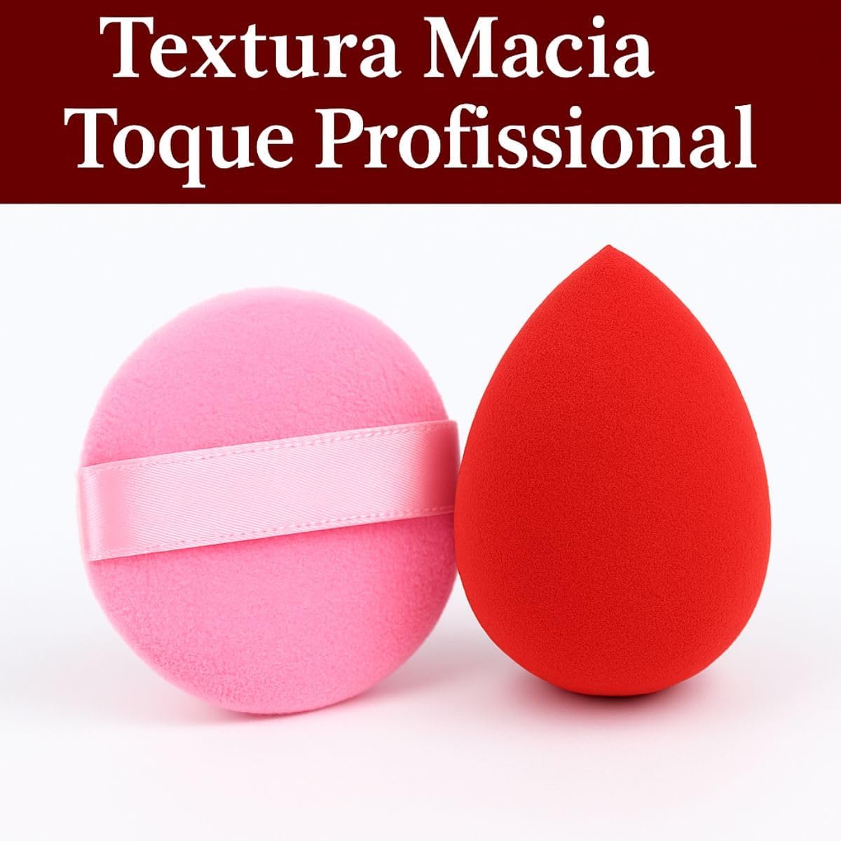 Kit Completo Maquiagem Premium com Esponjas Gota Cogumelo Puffs Aveludados Pincel Kabuki Profissional Estojo Organizador - Imagem 6