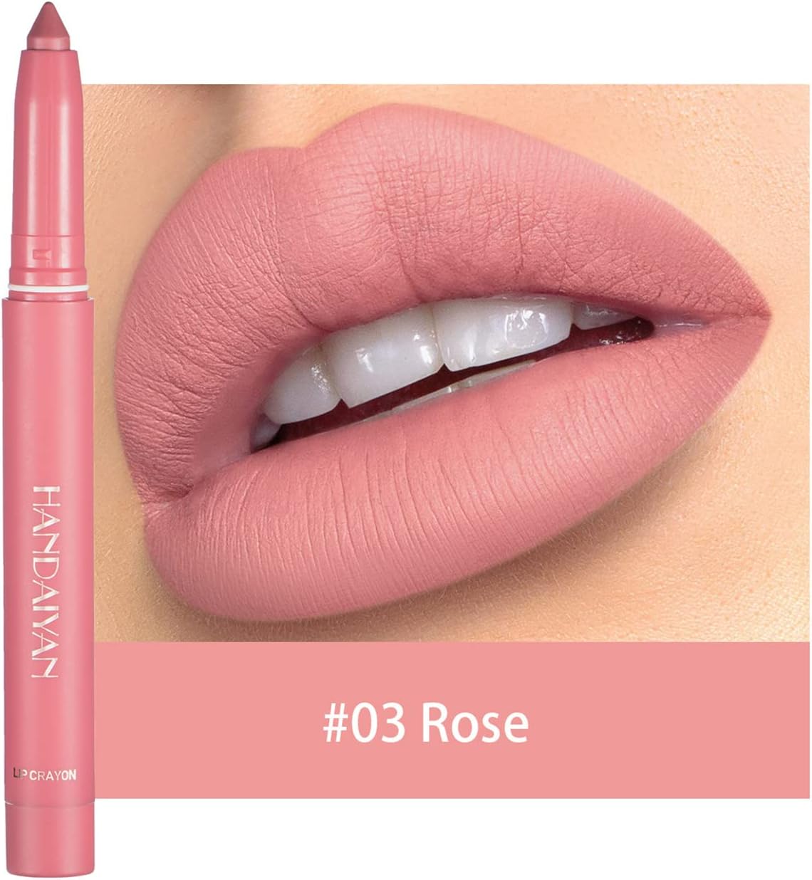 Conjunto de lápis labial de 6 cores à prova d'água delineador de lábios mate caneta batom - Imagem 8