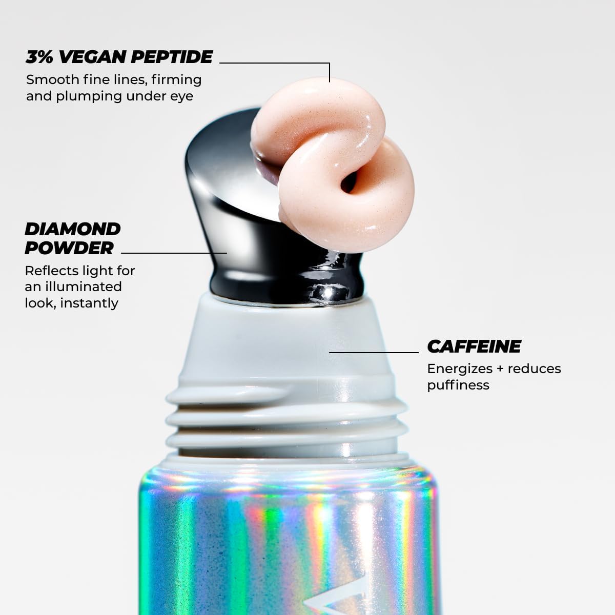 Vitamasques Creme Iluminador Para Os Olhos Que Ilumina E Desincha, Tratamento Olheiras, Corretor, Elimina Bolsas Instantaneamente, Testado Por Dermatologistas - Fabricado Na Coreia - Imagem 3