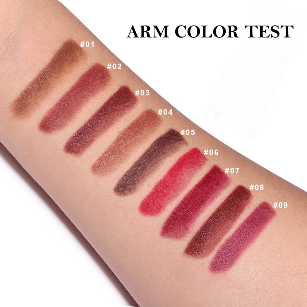Lápis delineador labial fosco gradiente marrom quente, delineador labial com efeito ombré, para mulheres, lápis de batom à prova d'água de longa duração, à prova de manchas, 01# - Imagem 5