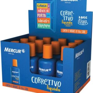 Corretivo, Mercur B01010103013, Multicor, 18 ml, Pacote de 12
