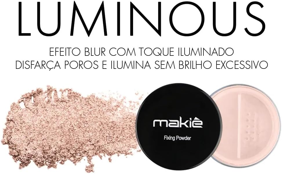 Pó Fixador 8g - Makiê (Nude Highlight) - Fixar Maquiagem, Controlar a Oleosidade - Acabamento Natural - Imagem 4