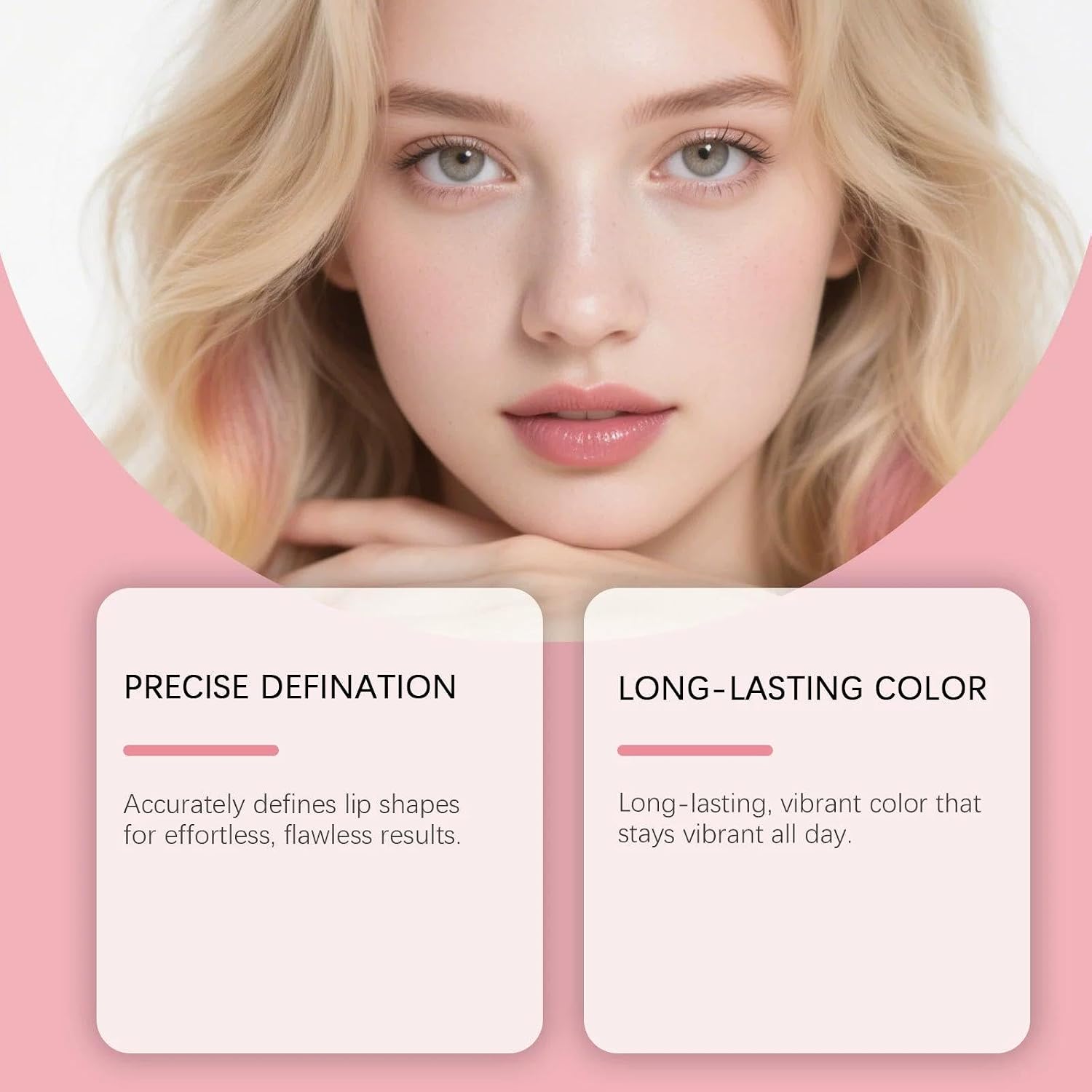 Lápis Labial Marrom Claro À Prova De Smudge, rosa - Imagem 2