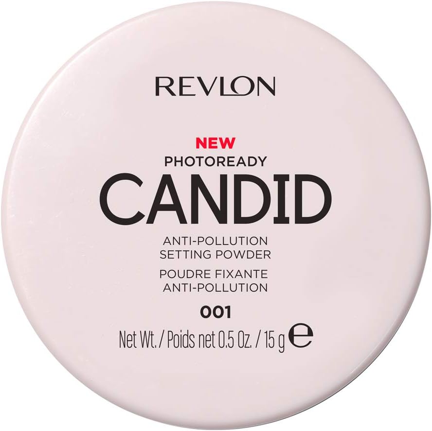 Revlon Pó fixador, maquiagem facial desfocada PhotoReady Candid, antipoluição, leve e respirável, alto pigmento, acabamento natural, 001 universal translúcido, 14,2 g - Imagem 2