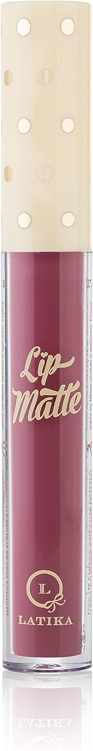 Latika Lip Matte n° 32 batom líquido matte nude marrom escuro de longa duração e alta pigmentação 4ml - Imagem 3