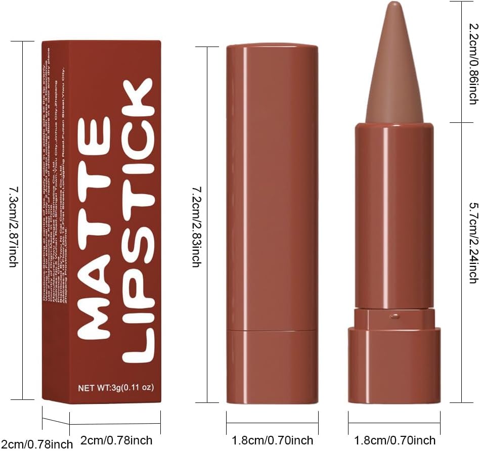 Lápis delineador labial fosco gradiente marrom quente, delineador labial com efeito ombré, para mulheres, lápis de batom à prova d'água de longa duração, à prova de manchas, 01# - Imagem 7