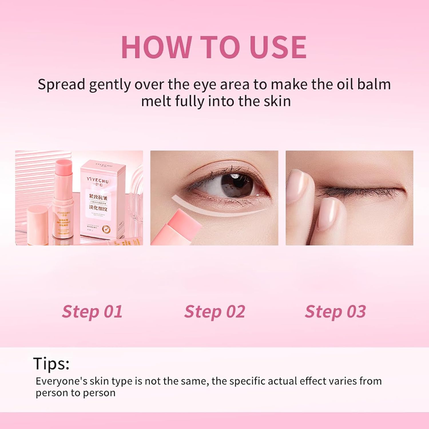 2 unidades de bálsamo hidratante para os olhos, bálsamo labial firmador para os olhos, base de maquiagem, reduz rugas, vegano e livre de crueldade - Imagem 6
