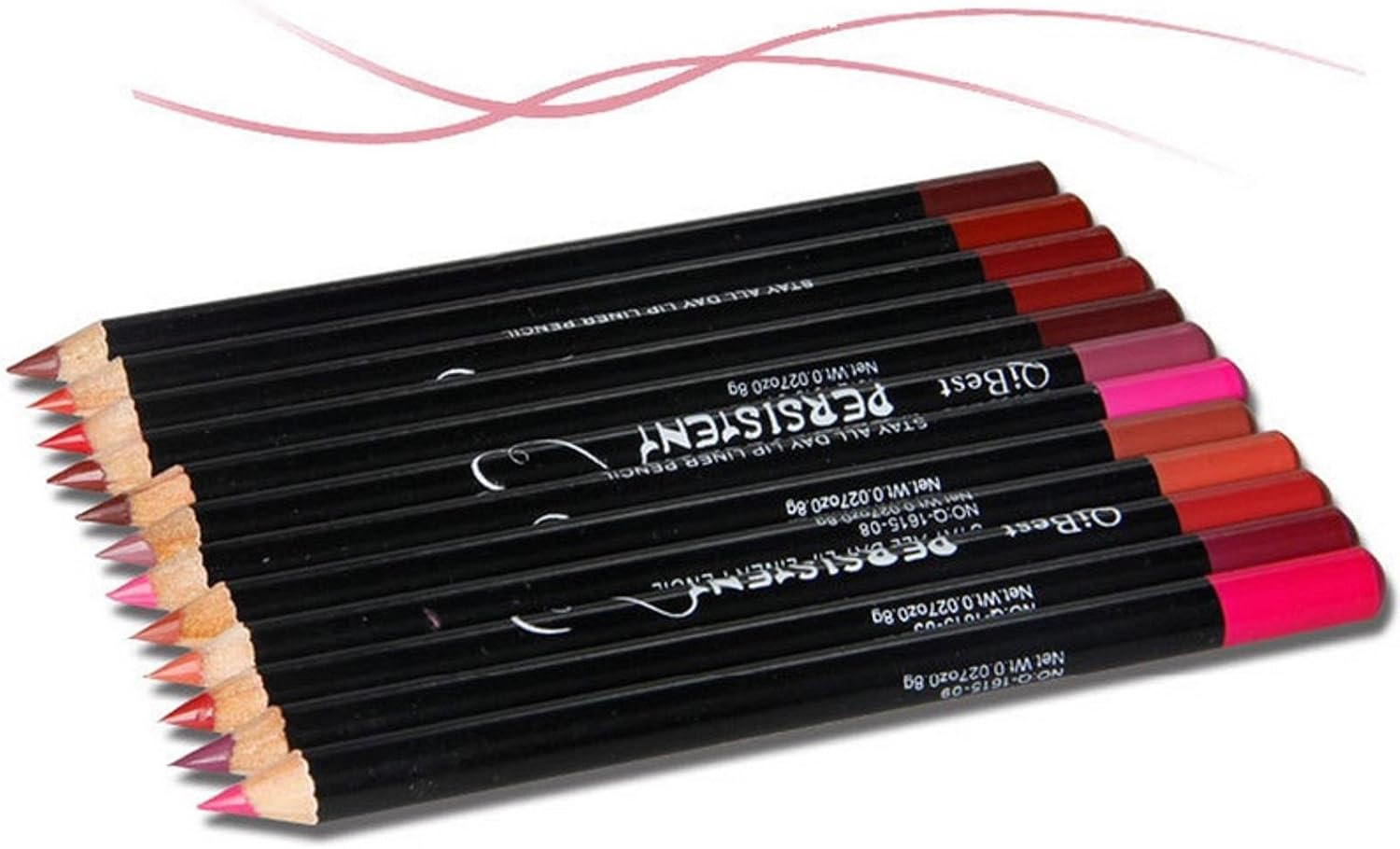 Lápis delineador labial fosco 12 peças/lote conjunto de lipliner impermeável de longa duração de 12 cores - Imagem 5