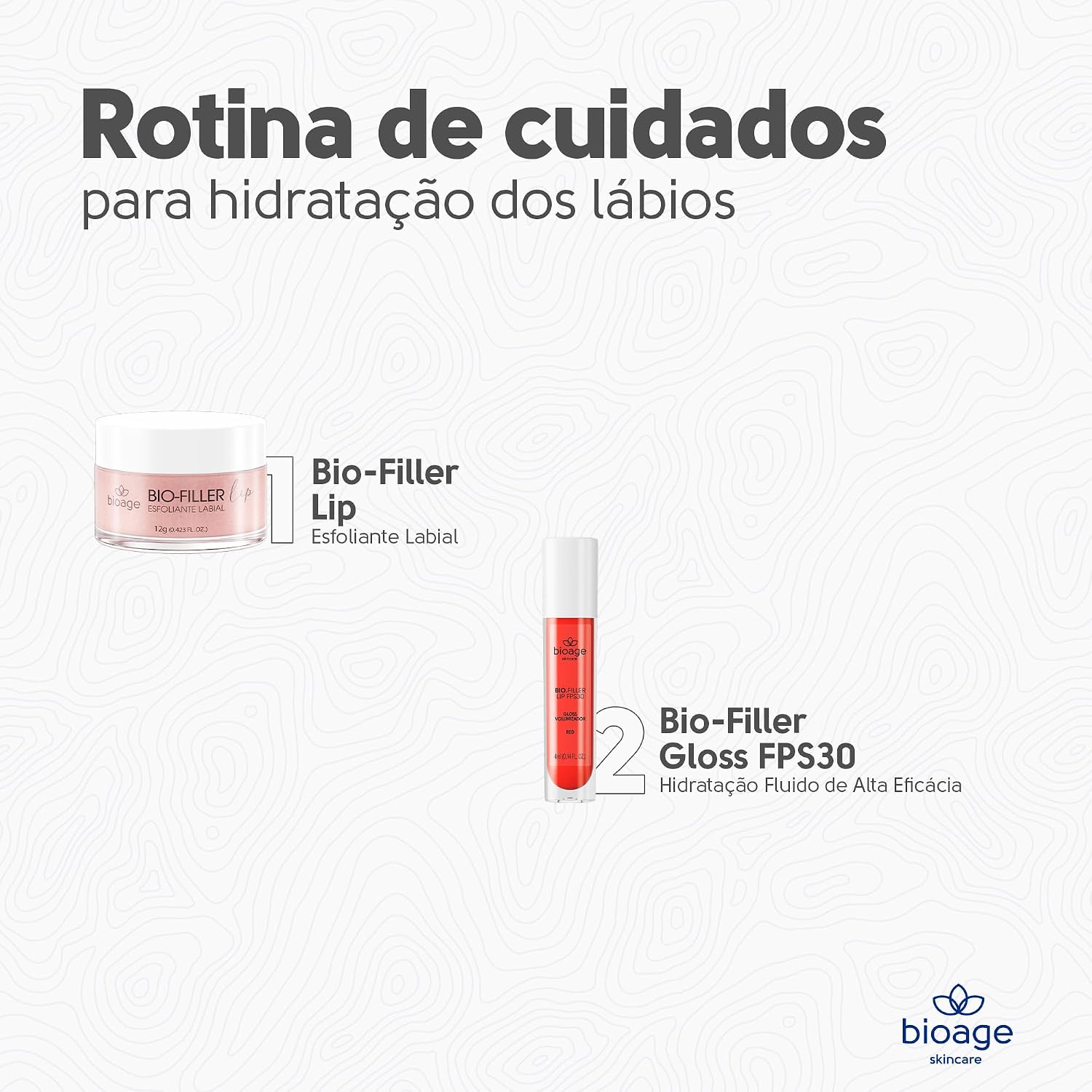 Bioage Gloss Labial Bio-Filler Lip FPS 30 Cor Red com Nutrição Biotecnológica e Efeito Volumizador - Imagem 4